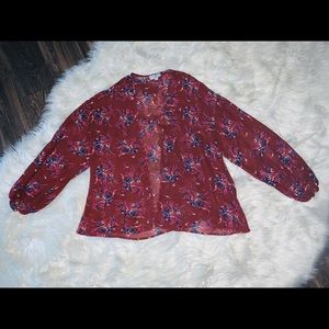 NWOT Cotton Floral Open Cardigan Kimono